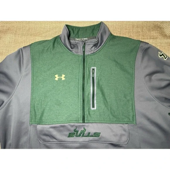 Under Armour JACKET Mens 3XL Infared Cold Gear Pullover USF South Florida Bulls